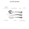 Robert Welch Honeybourne Bright, 7 Piece Cutlery Place Setting. Made