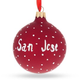 San Jose, California Glass Ball Christmas Ornament