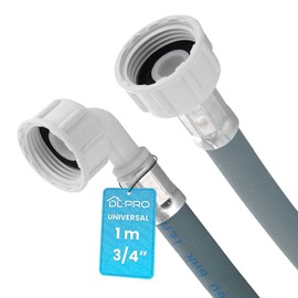 DL-pro Universal 1 m Water Hose Inlet Hose 3/4 Inch Straight/Angled 60 Bar for Washing Machine Tumble Dryer Dishwasher