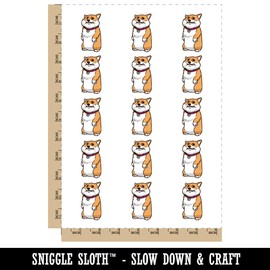 Very Worried Standing Corgi Dog Temporary Tattoo Water Resistant Fake Body Art Set Collection - 15 2" Tattoos (1 Sheet)
