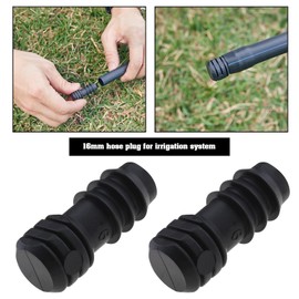 OTOTEC 20PCS 16mm Drip Irrigation Plugs Garden Hose End Stop Plug Connector for Garden Irrigation PE Pipeline Connection Greenhouse Flower Bed Courtyard