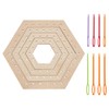 FINGERINSPIRE Weaving Loom Kit Set Includes 4Pcs Hexagon Wood Crochet