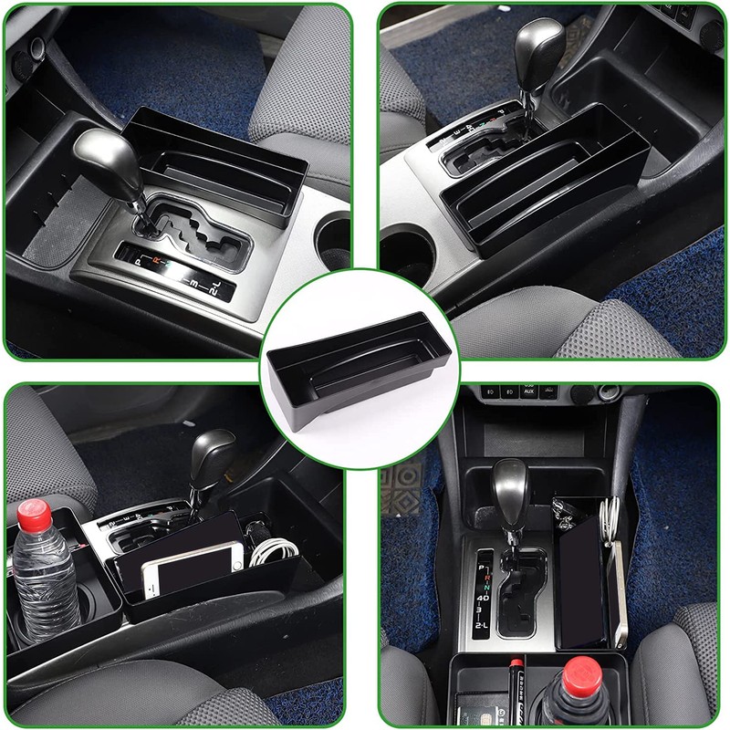 PIUGILH Car Gear Shifter Tray Storage Box for Toyota Tacoma