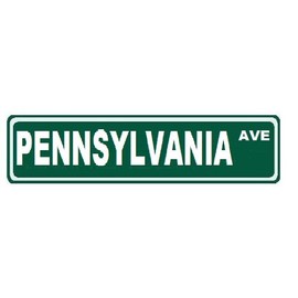 Pennsylvania Avenue Custom Street Sign 6x24" Novelty Sign Home Decor Novelty Humor Motivation Funny Sign Famous Street Sign USA White House Washington President Pennsylvania Ave Great Gift