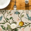 Artoid Mode Brown Lemon Tree Bird Flower Summer Table Runner,Spring