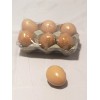 Brown Resin Large Chicken Egg - sold individually -2.25" H