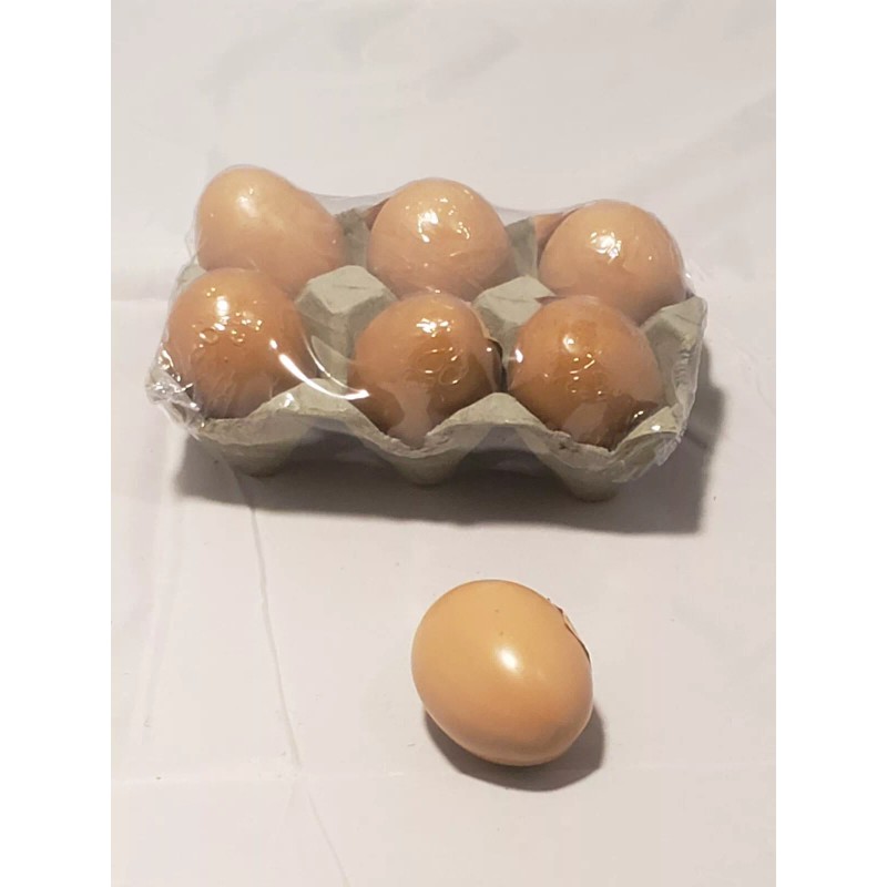 Brown Resin Large Chicken Egg - sold individually -2.25" H