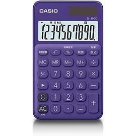 Casio SL-300C-PL-N Colorful Calculator, Purple, 10 Digits, Notebook Type