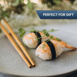 ORCHIDS 10 Pairs Bamboo Chopsticks Set – Reusable Wooden Chopsticks for Sushi, Chinese, Korean & Japanese Cuisine, Lightweight & Eco-Friendly for Cooking & Dining