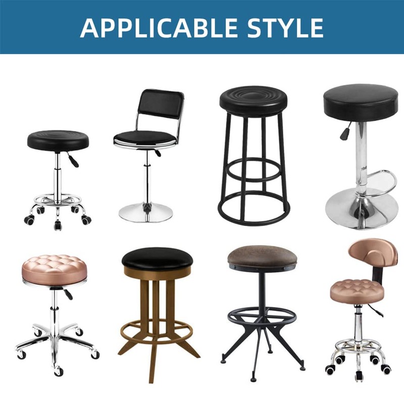 Shukii Stool Covers - 4 Pack Waterproof PU Slipcover with