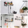 LURICO Suction Cup Shower Shelf No Drilling with 4 Hooks,
