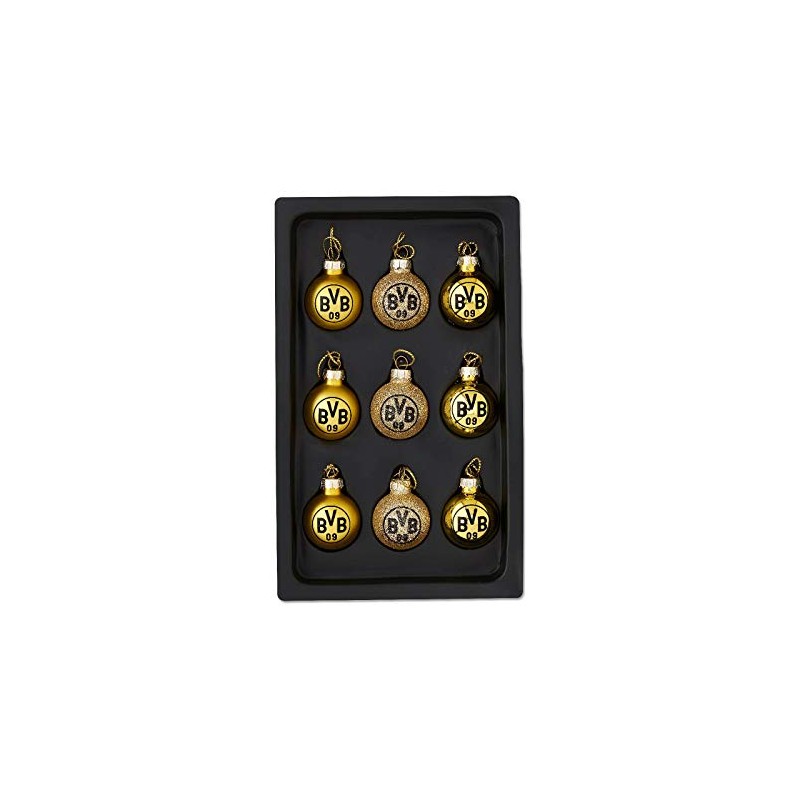 Borussia Dortmund Christmas Tree Baubles Set of 9 (One Size,
