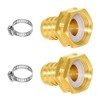 Joyway - Conector de manguera de agua de latón hexagonal
