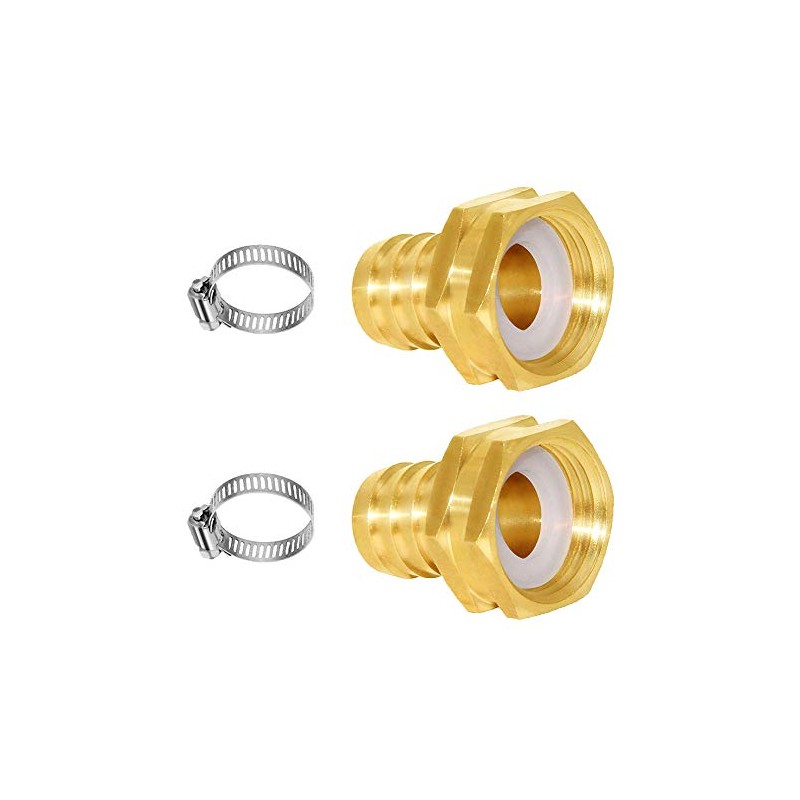 Joyway - Conector de manguera de agua de latón hexagonal
