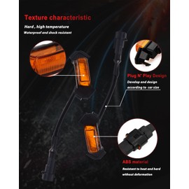 ‎MODIPIM Amber Shell Amber Light 4pcs Tacoma LED Grill Lights for Toyota Tacoma 2020 2021 2022 TRD Off-Road & Sprot OEM Grille with Wiring Harness