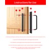 BaiNong 12" Heavy Duty Sliding Barn Door Handle and Pull,Double