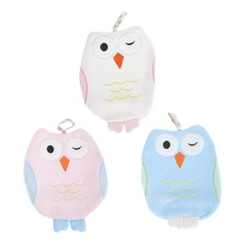FRCOLOR 3pcs Cartoon Owl Bath Gloves Body Cleaning Scrubbers Gentle Exfoliating Bath Gloves for Boys and Girls Safe and Portable Shower Accessories