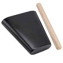 6 Inch Metal Cowbell with Wooden Stick, Percussion Instrument CowBell, Mallet Percussion Cow Bells Noise Maker Musical Handheld Kit Drum Set Instrument Accessories