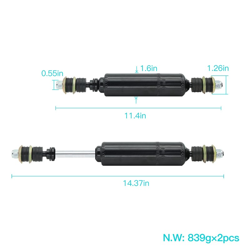 Golf Cart Rear Shocks Absorbers Set（2pcs), for Club Car DS