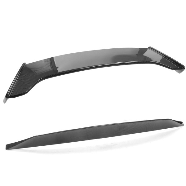 IKON MOTORSPORTS Trunk Middle Spoiler + Roof Spoiler, Compatible with