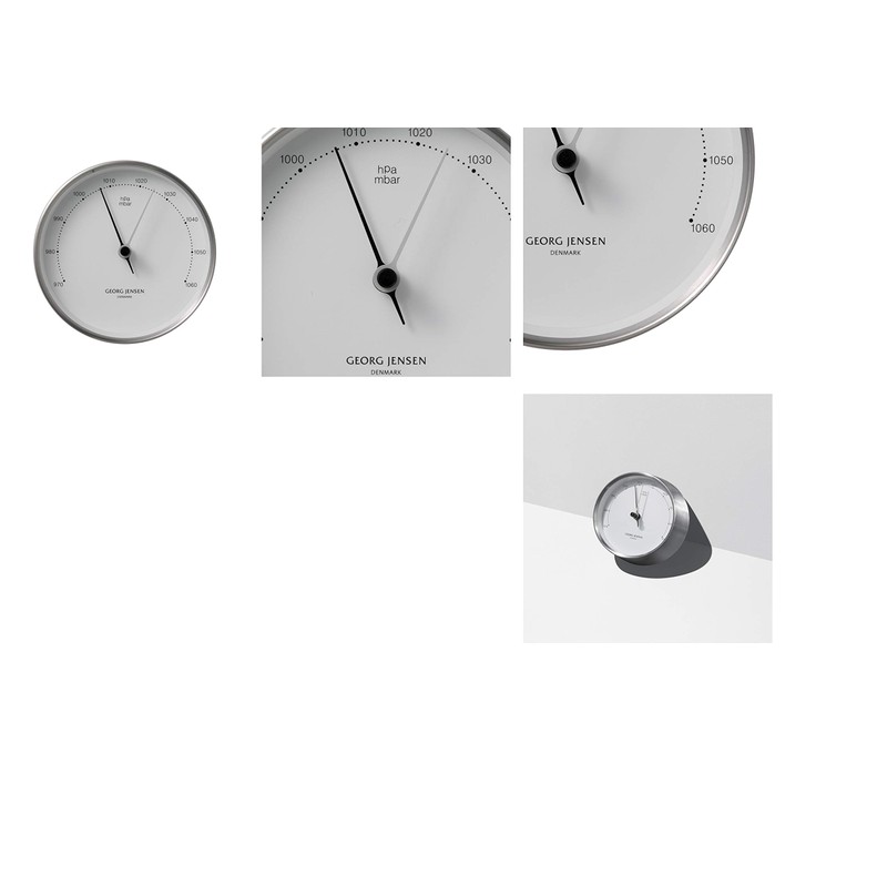 Georg Jensen George Gen Molds kopperu Goethe Barometer White Dial