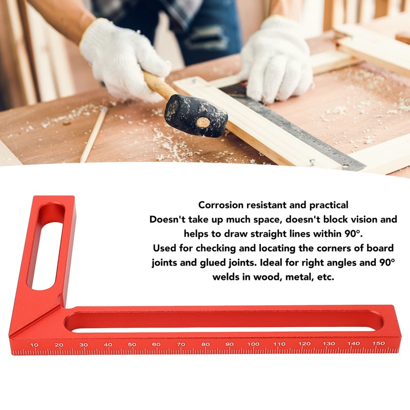 Carpenter Square L Shape Aluminum Alloy Height Measuring Scribing 90°