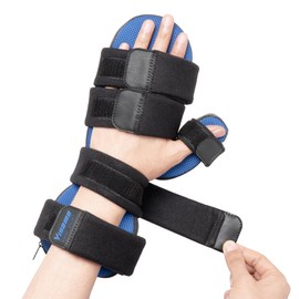 YiYame Resting Hand Splint with Finger Support for Stroke Recovery, Carpal Tunnel & Dupuytren's Contracture - Adjustable Wrist Brace for Left or Right Hand, S