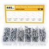 Knpwer Pack of 445 Aluminium Blind Rivets, 6 Sizes Pop
