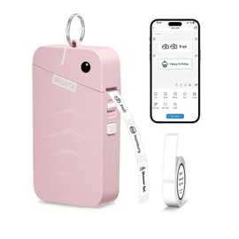 ORGSTA Label Maker, S001 Portable Bluetooth Label Maker Machine with Tape, Thermal Label Printer for Home, Office, School Organization, Wireless Mini Labeler Machine, Pink