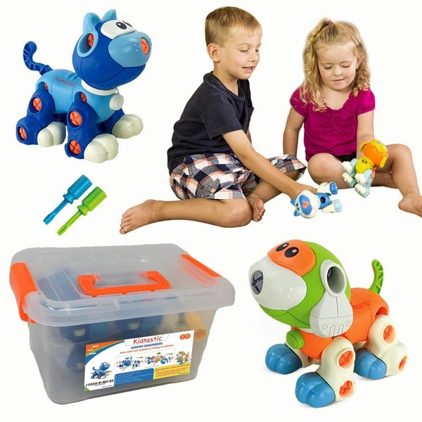 Kidtastic Set of Take Apart Toys - Cat & Dog