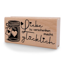 Newstamps Stamp Love to Give as a Gift Wooden and Rubber for Cards and Gifts, Wooden Stamp for Sayings, Saying Stamps, Text Stamps, Lettering, Scrapbook, Textile Stamp, Decoration