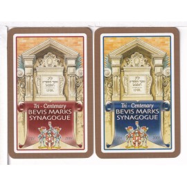 Worshipful Co of Makers of Playing Cards Two Single Playing Cards,  Worshipful "2001" Centenary, Bevis Marks Synagague