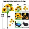 Solar Sunflower Lights Outdoor Waterproof - 6 Pack Solar Powered