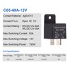Ehdis 5 Pack Car Relay 4 Pin 12V 40A SPST