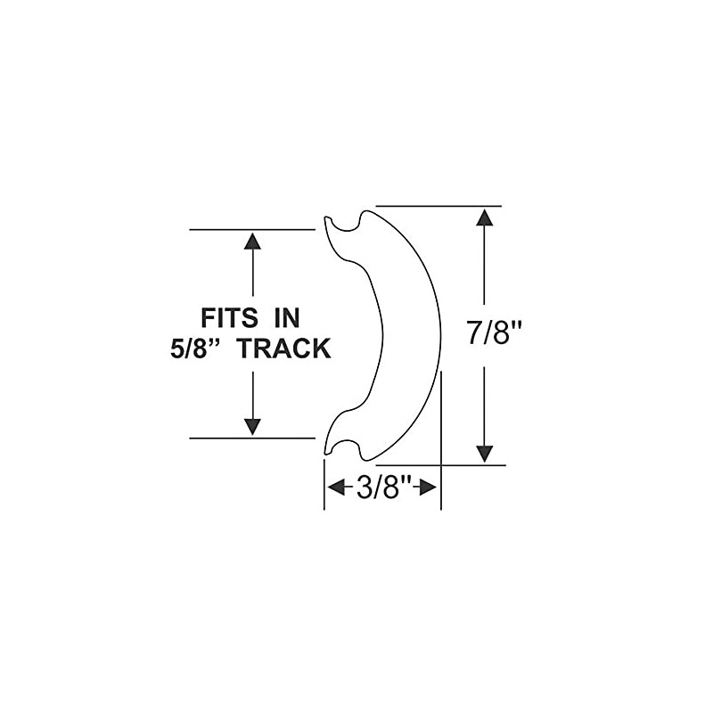 Steele Rubber Products 90-3584-240 RV 7/8" Insert Trim, White Sold