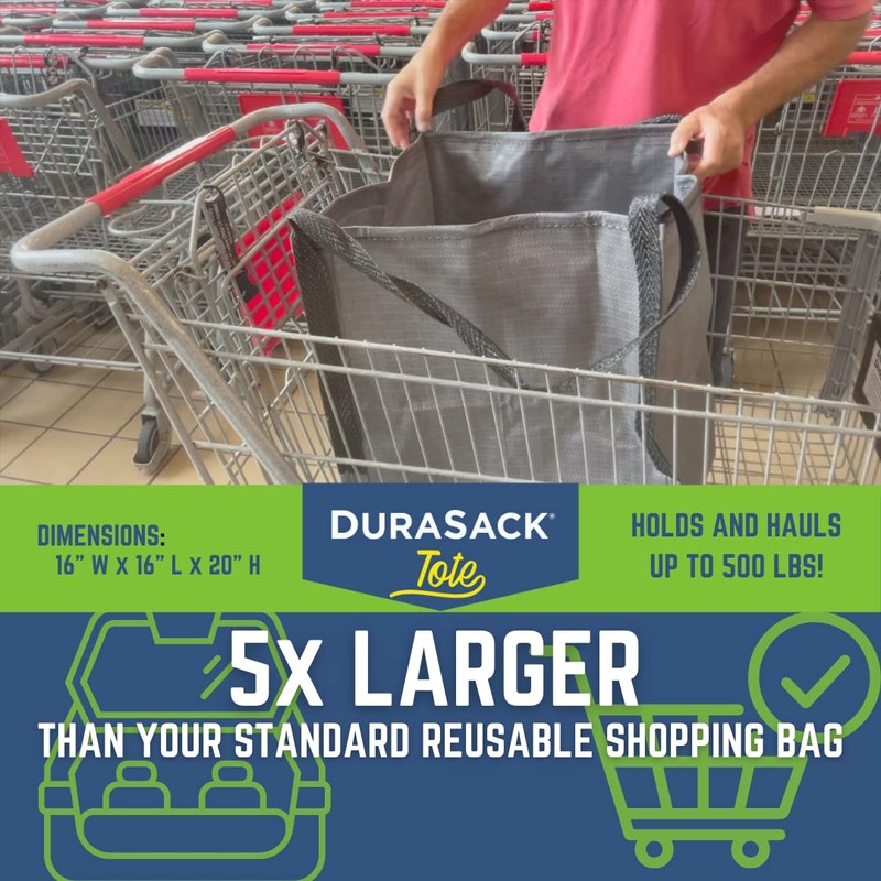 DURASACK Heavy Duty Storage Tote Bag 22-Gallon Rugged Woven Polypropylene