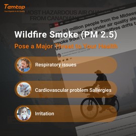 Temtop PM2.5 Monitor P600, Essential Air Particle Meter PM2.5 PM10 Air Quality Tester for Indoor/Outdoor Air Pollution Detection, Particle-Centric Detector w/Data Histogram Display
