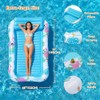 Inflatable Tanning Pool Lounger Float with Sprinkler, Pool Float Adult