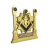 Masonic Pillars Car Emblem Shining Square & Compass Freemason auto