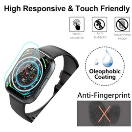 Futanwei [5 Pack] for Puqo Smart Watch T80 Screen Protector Puqo T80 Screen Protector 1.95" Soft PET Film [Case Friendly][Anti-Scratch][Bubble Free] Screen Protector for Puqo T80 Smartwatch