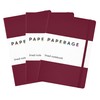PAPERAGE Lined Journal Notebook, 3 Pack, (Burgundy), 160 Pages, Medium
