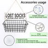 Togestar Lost Socks Laundry Sign And Basket, Wall-Mounted Lost Sock