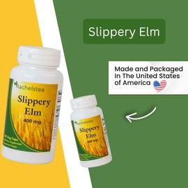 Slippery Elm: 400 Mg, 100 Capsules GI Coat Rachel's Tea Brand