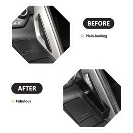 JONKOKO ABS Black Car Shifter Storage Box for Corvette C7 2014-2019 Gear Shift Console Side Tray Organizer Interior Accessories