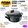 Hawkins/Futura Hard Anodised Cook and Serve Stewpot/Bowl, 3-Liter, 3.17 quarts,