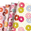 Jajajuegos Donut Wrapping Paper - 12 Sheets Pink Christmas Santa