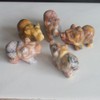 HLbshi Hand Carved Mixed Gemstone Crystal Bear Figurine Animal Carving