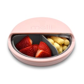 melii Spin Snack Container - BPA-Free, Dishwasher Safe Snack Container for On-the-Go Travel, Healthy Snacking, Eco-Friendly, Lead-Free, PVC-Free - Perfect for Kids and Adults - Pink