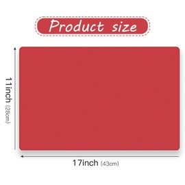 WRAPAHOLIC 50 Sheets Red Paper Place Mats - 11 x 17 Inch Disposable Placemat Solid Color Decorative Paper Table Mats for Dinner Table Setting Party Supplies