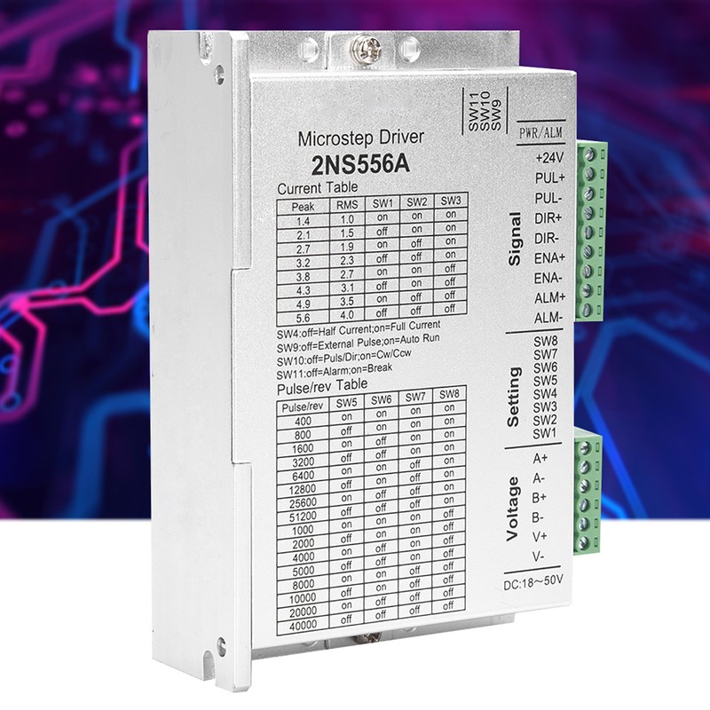 Stepper Motor Driver 2-Phases NEMA23 32-Bits Digital Signal Processing 2NS556A